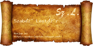 Szabó Lestár névjegykártya